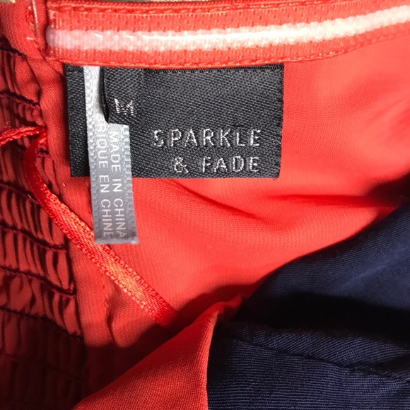 SPARKLE & FADE UO Colorblock Red Strapless Dress M - Picture 7 of 8